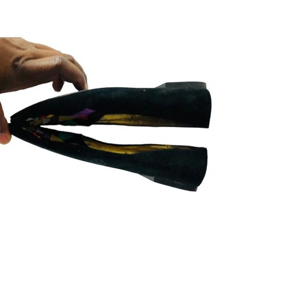 VTG Marc Alpert colorful embroidered suede ballet flats sz 9 N - Picture 3 of 5